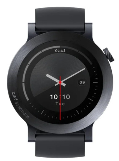 Умные часы CMF Watch 3 Pro (темно-серый, черный силиконовый ремешок)