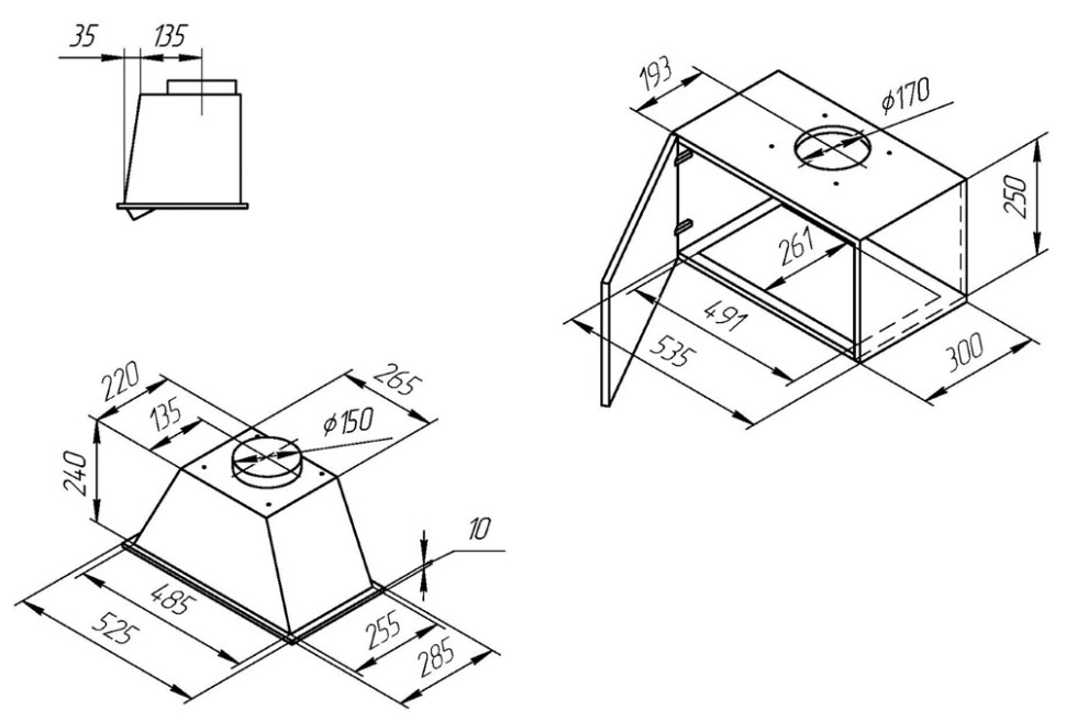 Вытяжка Kuppersberg INLINEA 52 B X Вытяжка Kuppersberg INLINEA 52 B X