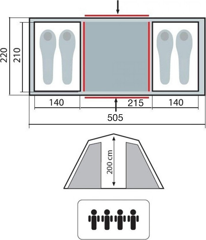 Палатка Tramp Brest 4 v2 (песочный)