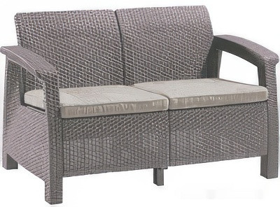 Садовый диван Keter Corfu Love Seat 227644 (капучино)