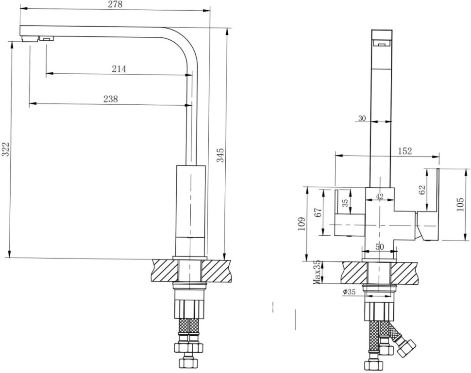 Смеситель Ekko E43803-7 Смеситель Ekko E43803-7