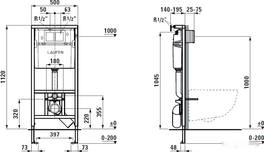Унитаз Laufen Pack Pro Rimless 869966000000R Унитаз Laufen Pack Pro Rimless 869966000000R