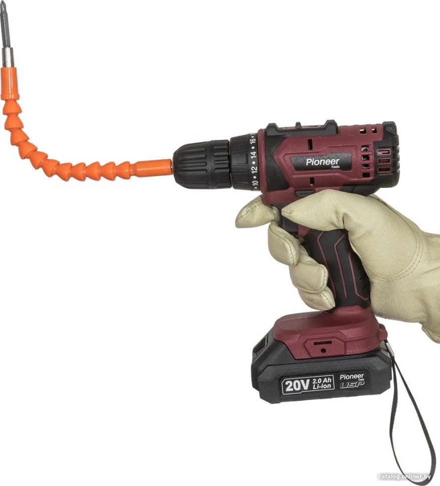 Дрель-шуруповерт Pioneer Tools CD-M2002C-USP (с 2-мя АКБ, кейс, оснастка)
