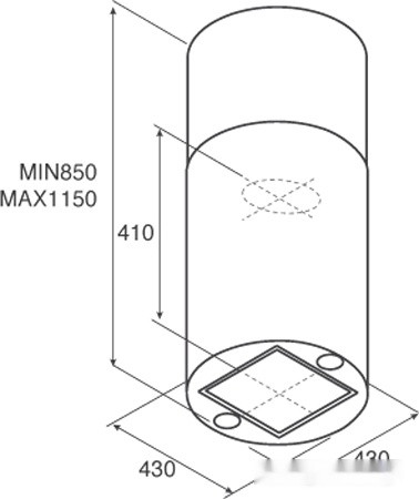 Вытяжка Jet air Pipe Island WH/A/43 PRF0099305A