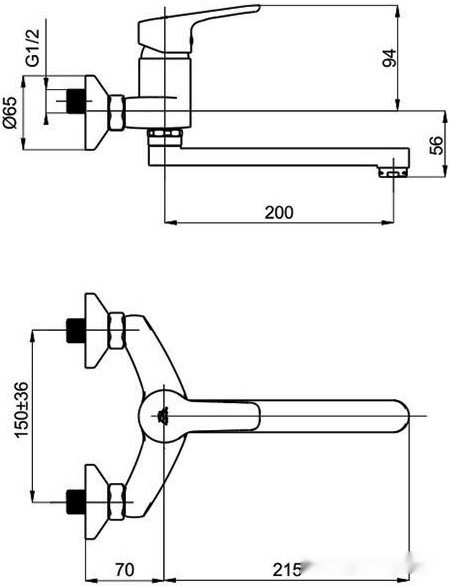 Смеситель Rubineta Uno-14 [N41001]