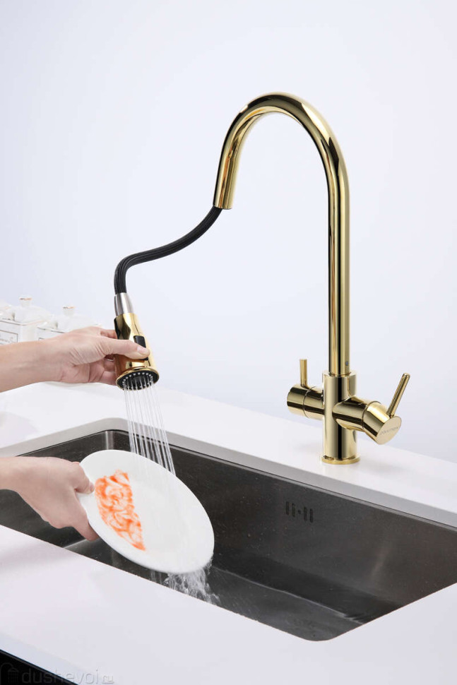 Смеситель Paulmark Lange La214212-SBG (золото/светлое брашированное золото)