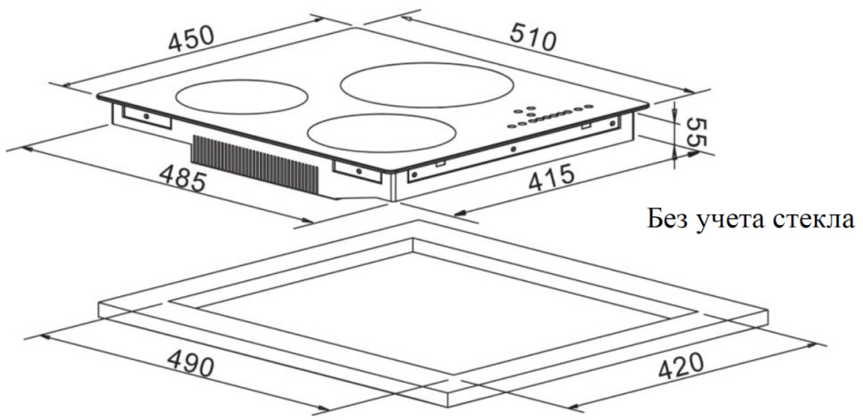 Варочная панель Weissgauff HI 430 BA Варочная панель Weissgauff HI 430 BA