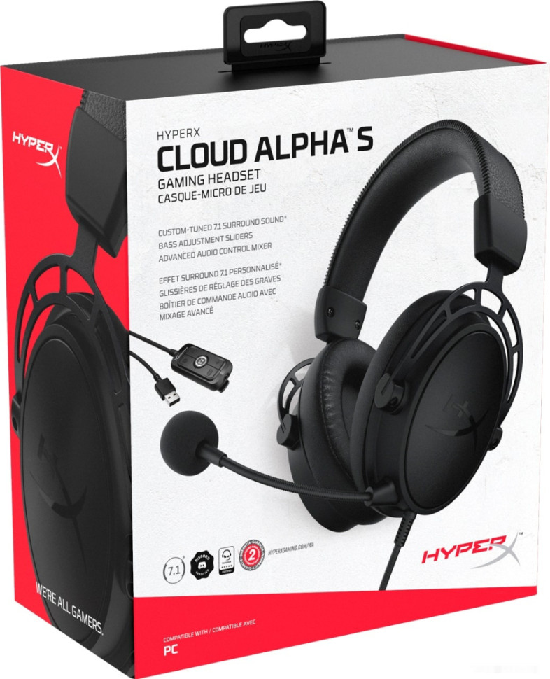Наушники HyperX Cloud Alpha S (черный) Наушники HyperX Cloud Alpha S (черный)