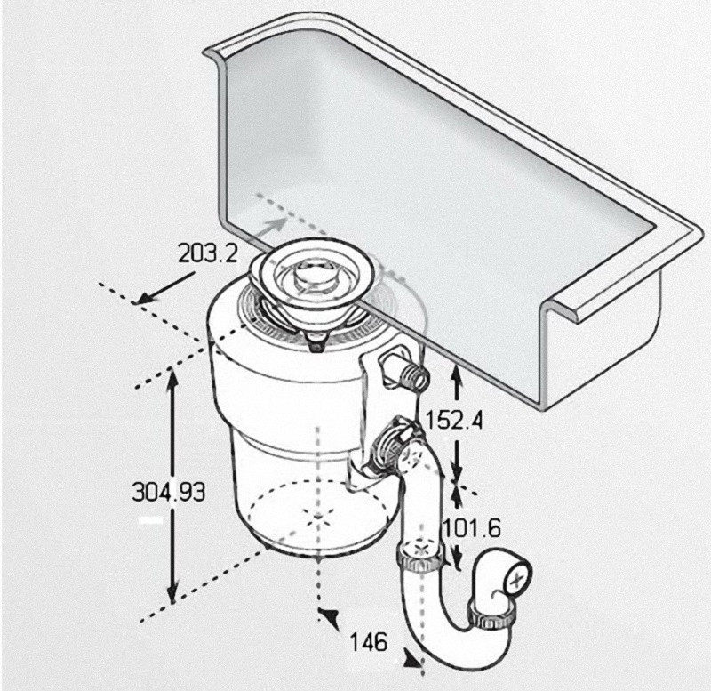 Измельчитель пищевых отходов InSinkErator Evolution 100