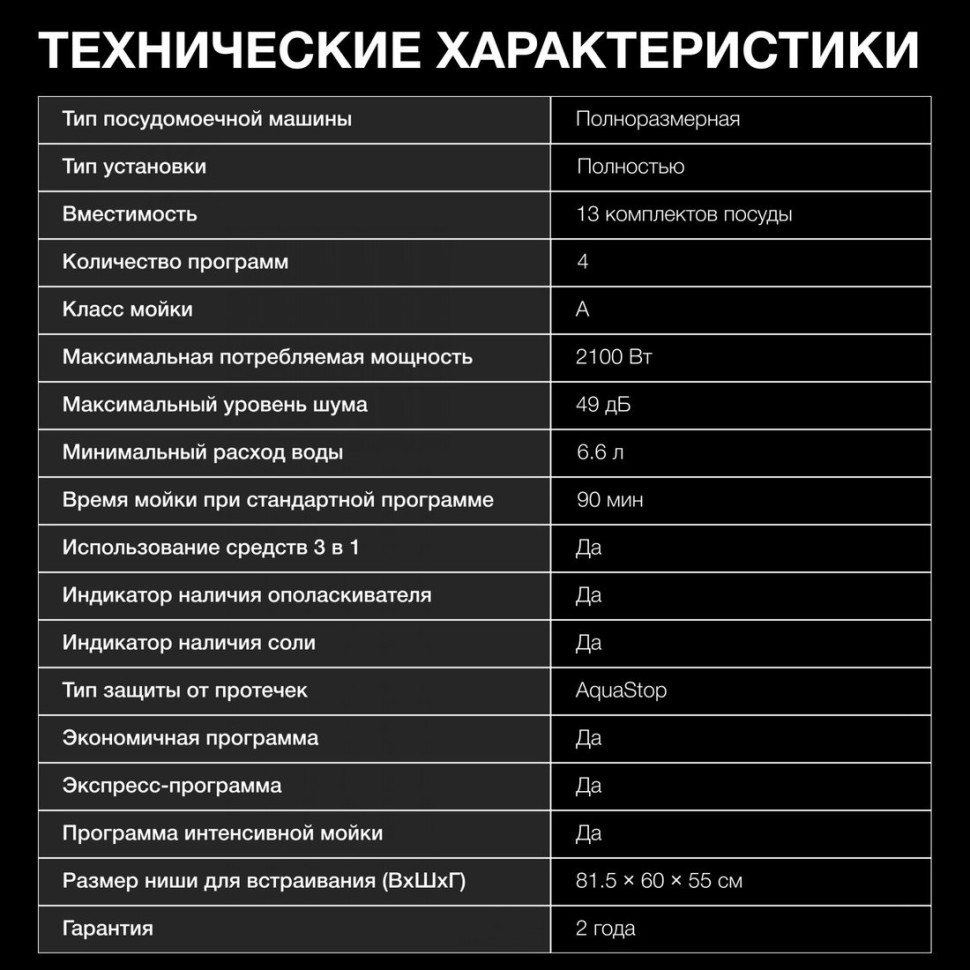 Посудомоечная машина Hyundai HBD 642 Посудомоечная машина Hyundai HBD 642