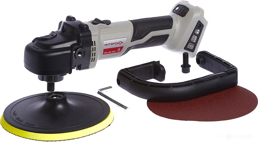 Шлифовальная машина Интерскол УПМ-180/18ВЭ (без АКБ) Шлифовальная машина Интерскол УПМ-180/18ВЭ (без АКБ)