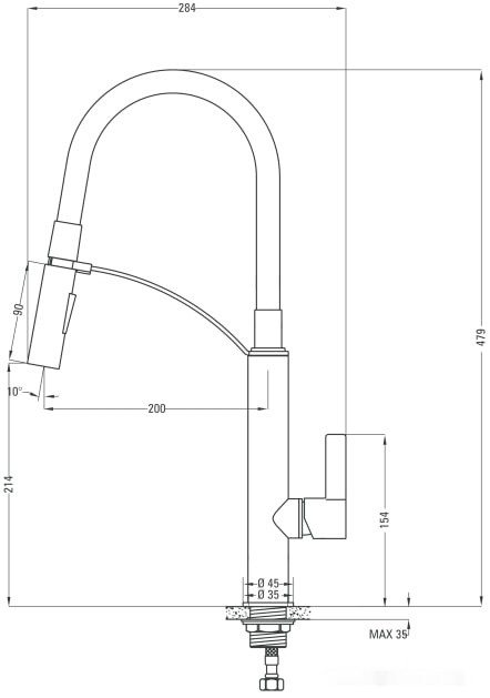 Смеситель Deante Gerbera BGB W720 Смеситель Deante Gerbera BGB W720