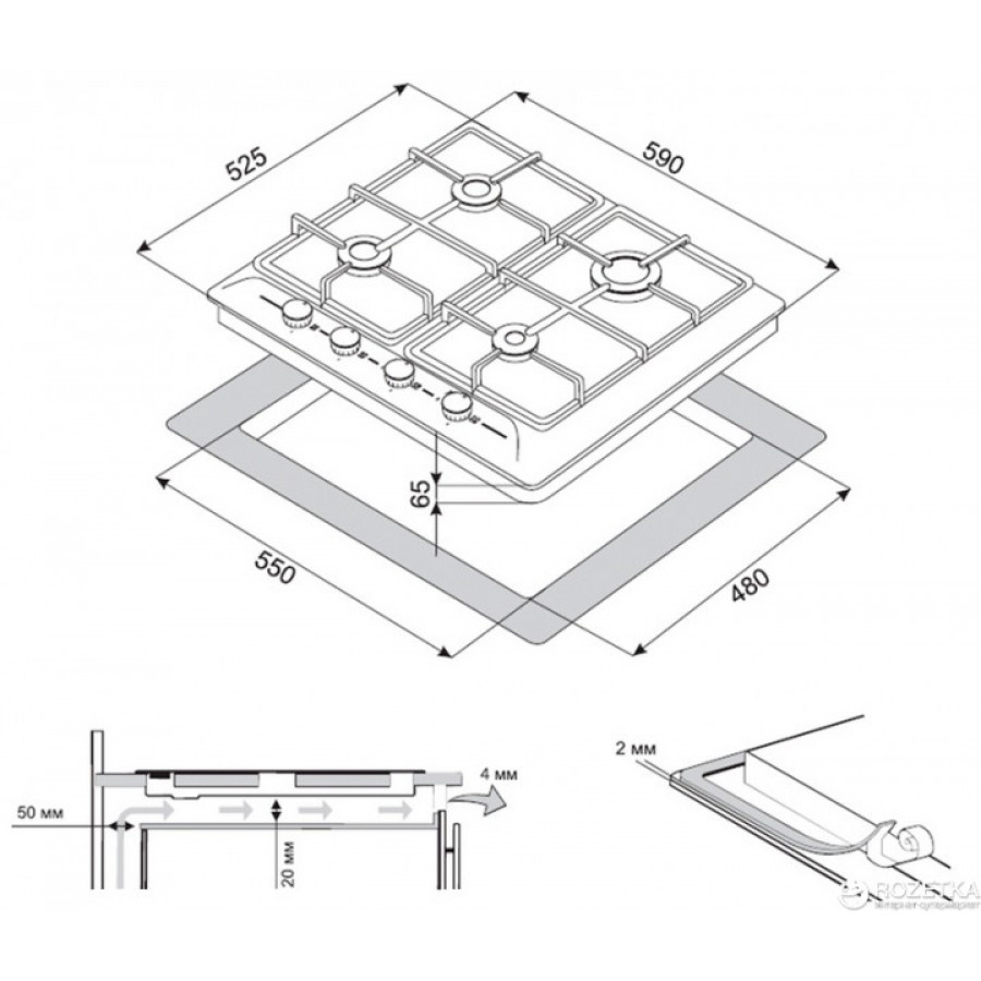 Варочная панель ZorG Technology BP6 FDW BL