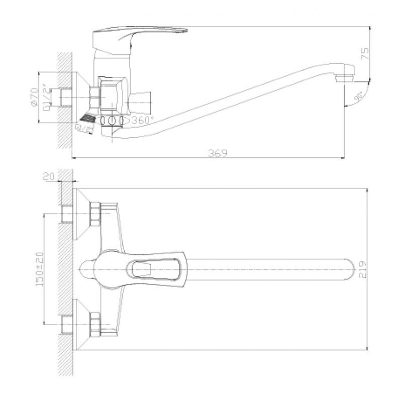 Смеситель Rossinka Silvermix T40-34