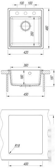 Кухонная мойка Dr. Gans Smart Оливия 42 25.140.B0580.409 (графит)