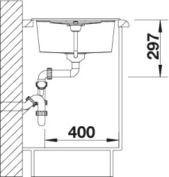 Кухонная мойка Blanco Metra 45S алюметаллик