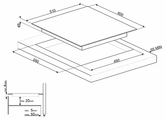 Варочная панель Smeg SI2M7643B Варочная панель Smeg SI2M7643B