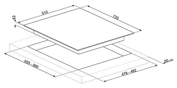 Варочная панель Smeg PX175 Варочная панель Smeg PX175