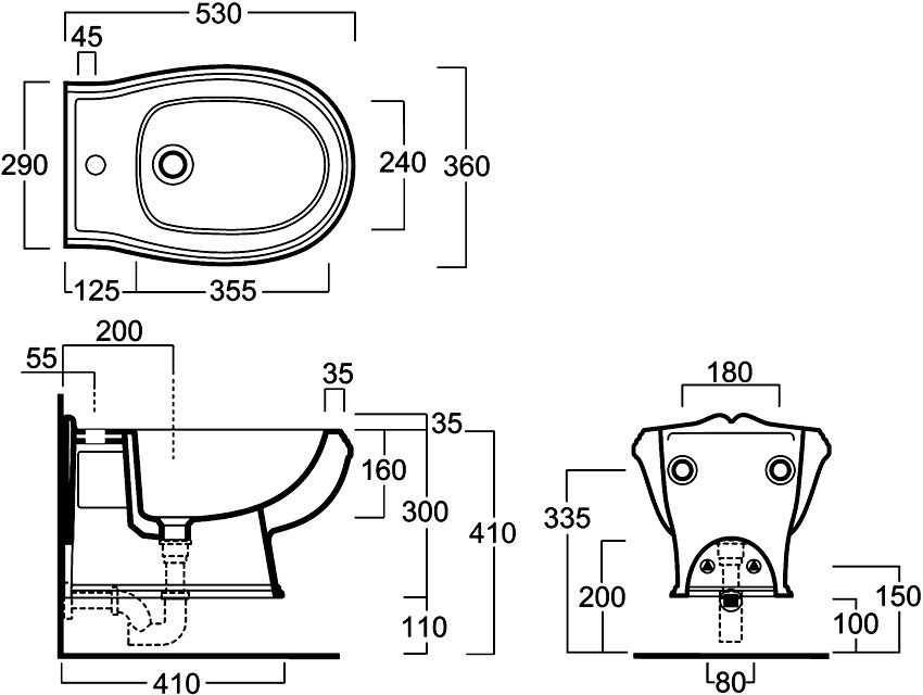 Биде Simas Arcade [AR843]