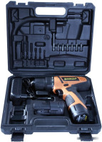 Дрель-шуруповерт Энкор ДША-2 12ЭР/10Л (с 2-мя АКБ)