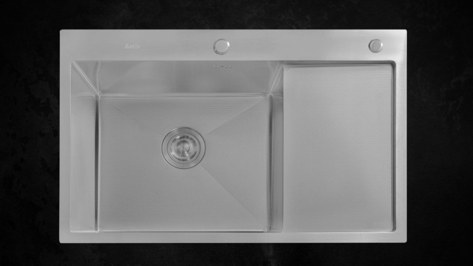 Кухонная мойка Astir Decor Satin C78x51L (с сифоном, дозатором и коландером) Кухонная мойка Astir Decor Satin C78x51L (с сифоном, дозатором и коландером)