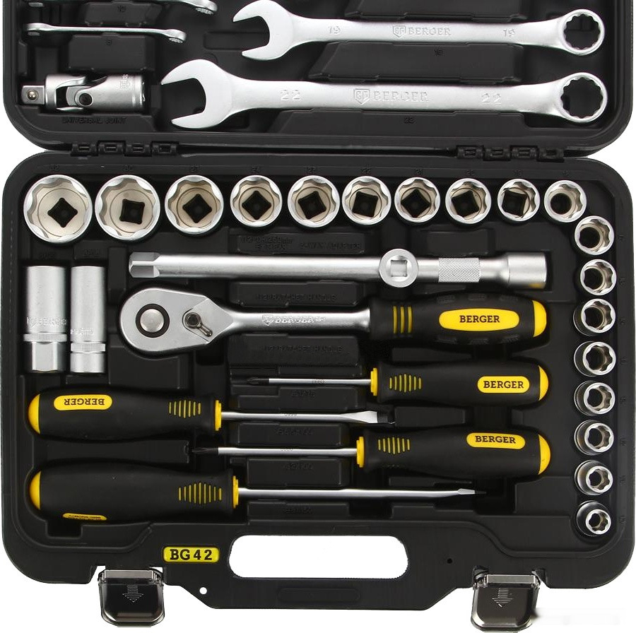 Универсальный набор инструментов Berger BG042-12 (42 предмета) Универсальный набор инструментов Berger BG042-12 (42 предмета)