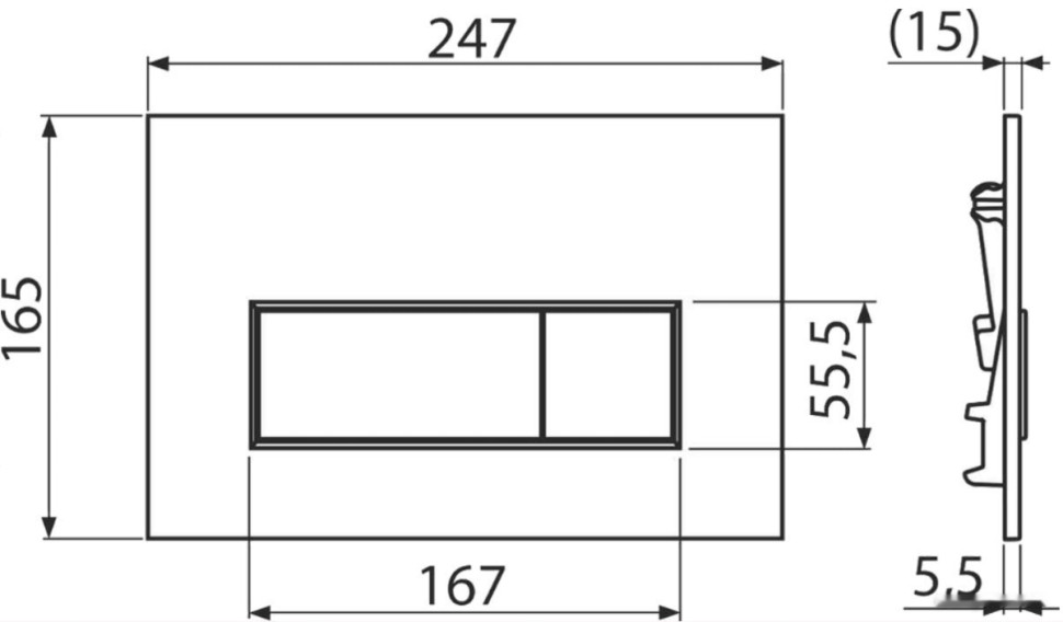 Панель смыва Alcaplast M576 (белый матовый) Панель смыва Alcaplast M576 (белый матовый)