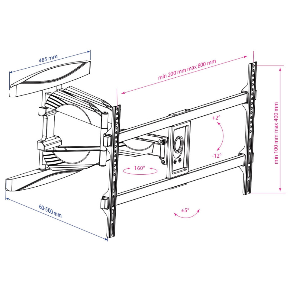 Кронштейн Kromax ATLANTIS-65 (Black) Кронштейн Kromax ATLANTIS-65 (Black)
