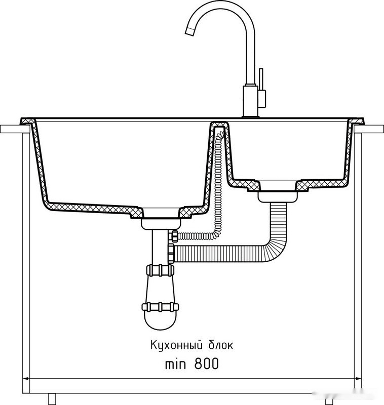 Кухонная мойка GranFest GF-P780K (кашемир) Кухонная мойка GranFest GF-P780K (кашемир)