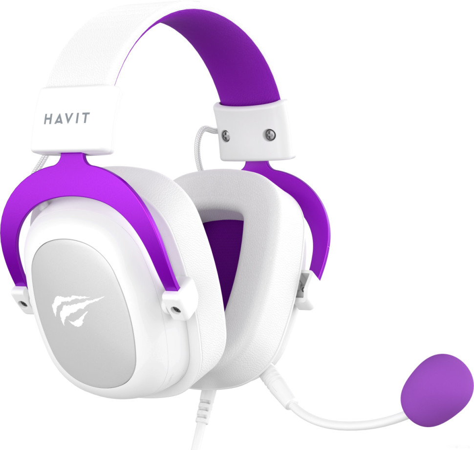 Наушники Havit Gamenote H2002d (белый/фиолетовый)