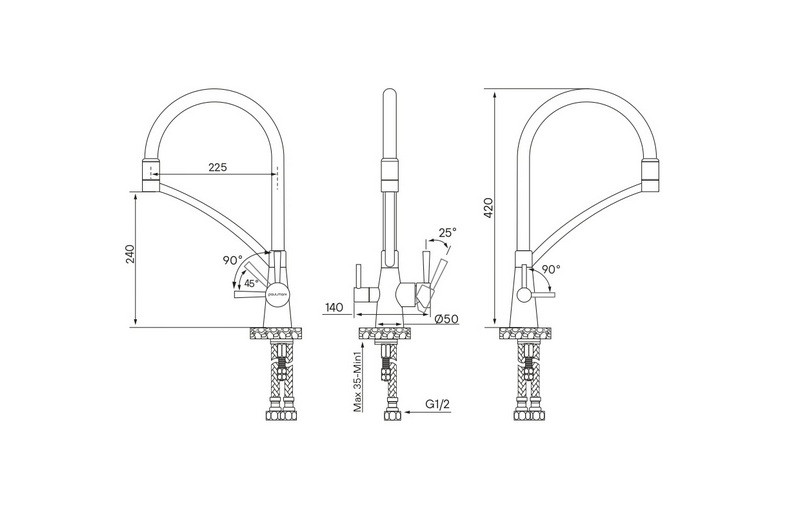 Смеситель Paulmark Siegen Si213111-BG (золото/брашированное золото)