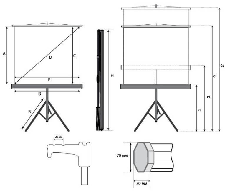 Проекционный экран Lumien Eco View 153x153см Проекционный экран Lumien Eco View 153x153см