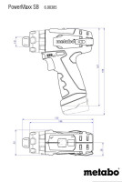 Ударная дрель-шуруповерт Metabo Powermaxx SB Basic 600385500 (с 2-мя АКБ, кейс)