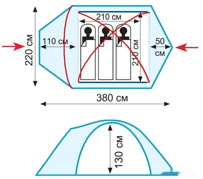 Палатка Tramp Mountain 3 V2 (зеленый) Палатка Tramp Mountain 3 V2 (зеленый)