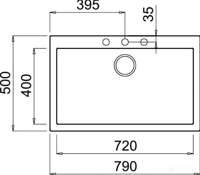 Кухонная мойка Elleci Quadra 130 Black K86