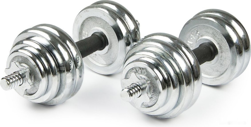 Набор гантелей Ametist хромированные в чемодане 30 кг Набор гантелей Ametist хромированные в чемодане 30 кг