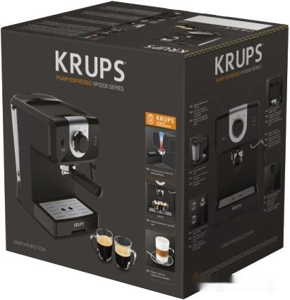Рожковая помповая кофеварка Krups Opio XP3208 Рожковая помповая кофеварка Krups Opio XP3208
