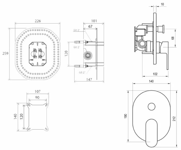 Смеситель Ravak Chrome CR 065.00 + R-box Смеситель Ravak Chrome CR 065.00 + R-box