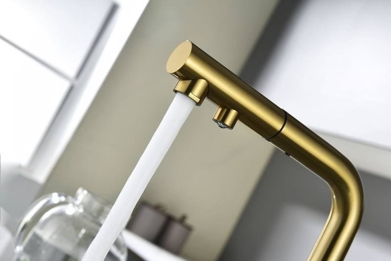 Смеситель Paulmark Serpentine Se213222-BG (золото/брашированное золото)