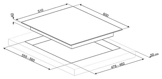 Варочная панель Smeg PX364L Варочная панель Smeg PX364L