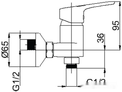 Смеситель Rubineta UNO-12 BK2 (черный)