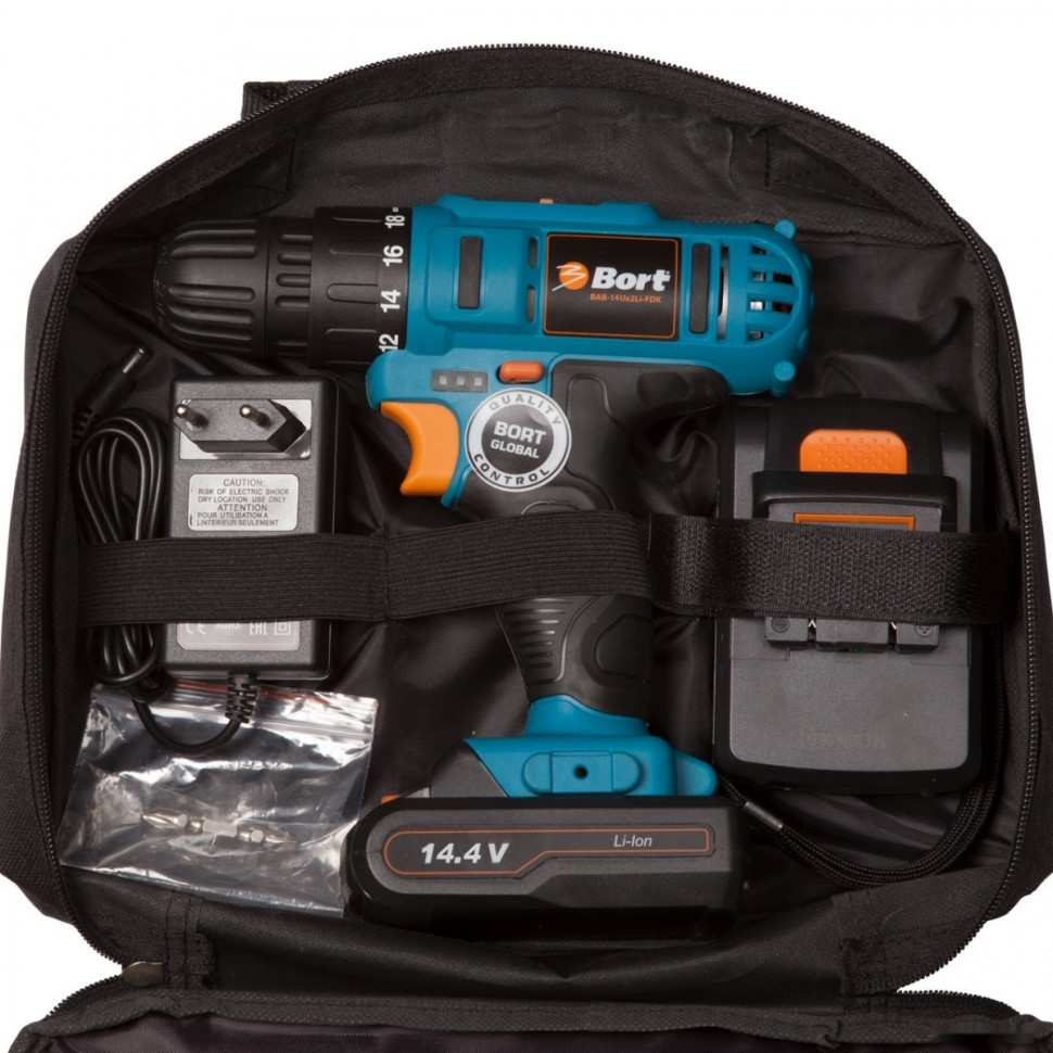 Дрель-шуруповерт BORT BAB-14Ux2Li-FDK (с 2-мя АКБ) Дрель-шуруповерт BORT BAB-14Ux2Li-FDK (с 2-мя АКБ)