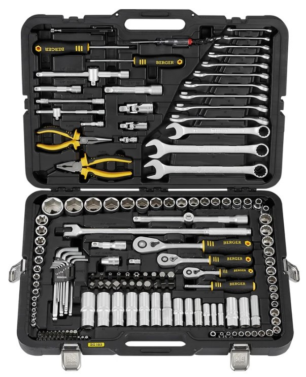 Универсальный набор инструментов Berger BG163-121438 (163 предмета)