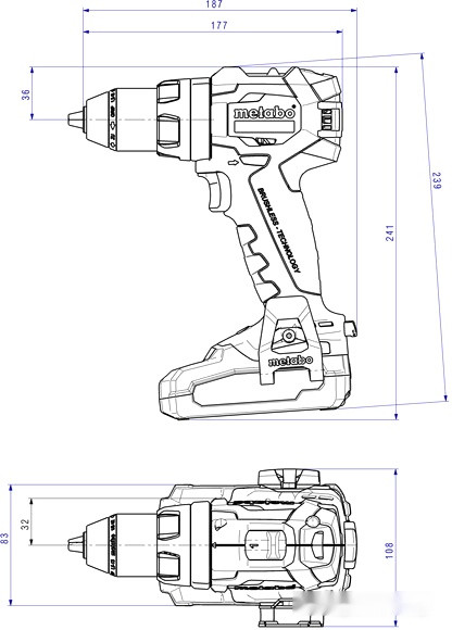 Дрель-шуруповерт Metabo BS 18 LT BL 602325550 (с 2-мя АКБ, кейс) Дрель-шуруповерт Metabo BS 18 LT BL 602325550 (с 2-мя АКБ, кейс)