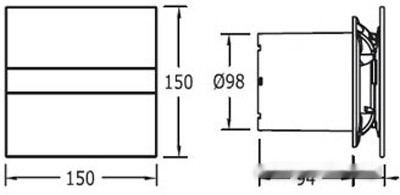 Осевой вентилятор CATA E-100 GT BK Осевой вентилятор CATA E-100 GT BK