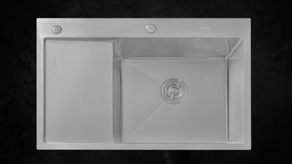 Кухонная мойка Astir Decor Satin C78x51R (с сифоном, дозатором и коландером) Кухонная мойка Astir Decor Satin C78x51R (с сифоном, дозатором и коландером)