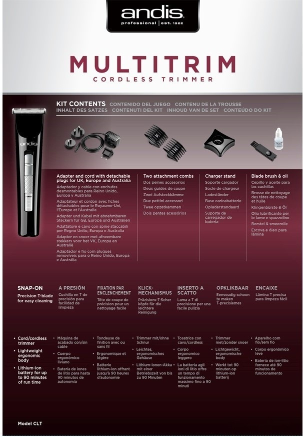 Машинка для стрижки волос Andis Multitrim CLT