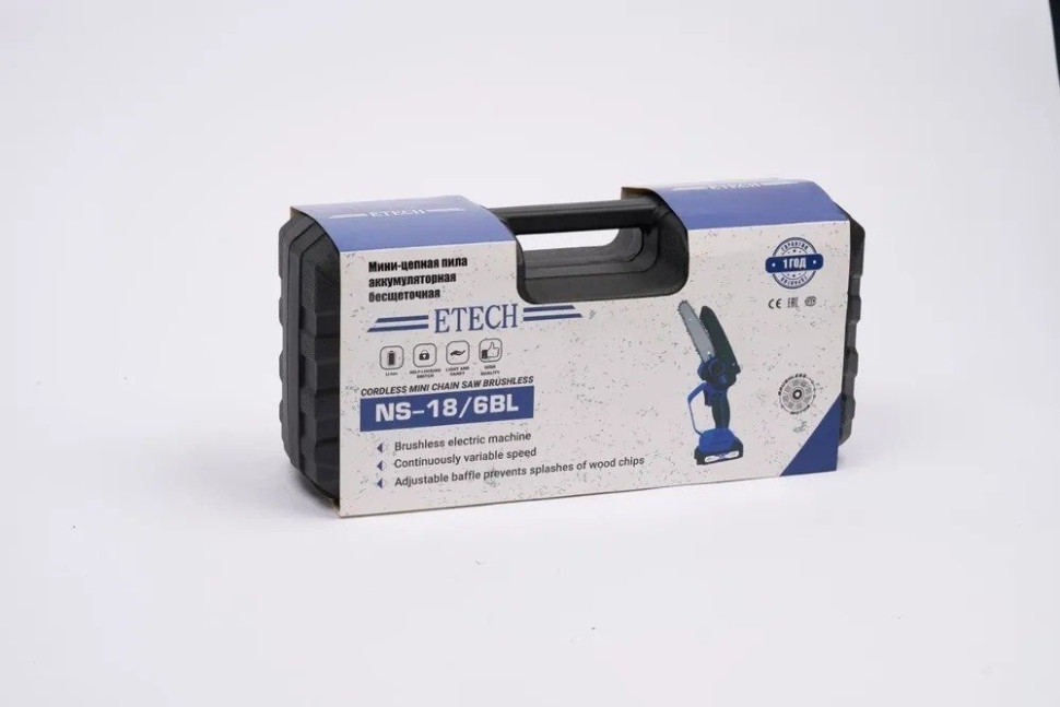 Аккумуляторная пила ETECH NS-18/6BL 25167 (с 2-мя АКБ, кейс) Аккумуляторная пила ETECH NS-18/6BL 25167 (с 2-мя АКБ, кейс)