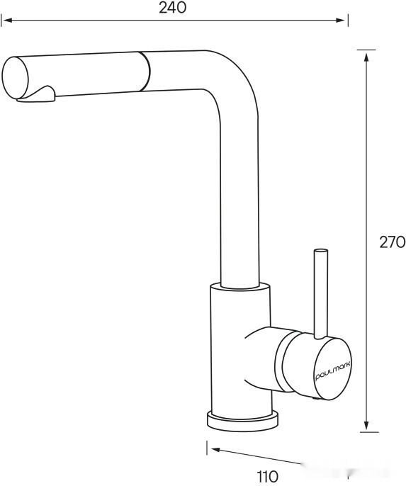 Смеситель Paulmark Kassel Ka214311-401 (антрацит) Смеситель Paulmark Kassel Ka214311-401 (антрацит)