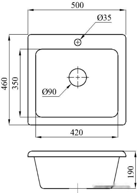 Кухонная мойка БелЭворс Mini (грей) Кухонная мойка БелЭворс Mini (грей)